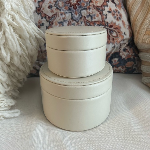 Danier Genuine Leather Nesting Box Jewelry Holder Container Case - Picture 9 of 9